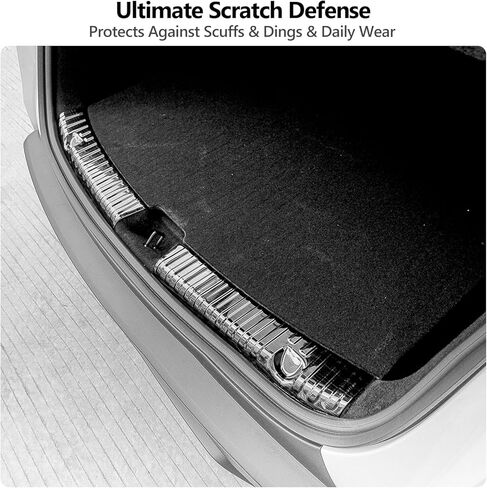 2PCS Stainless Steel Rear Trunk Bumper Guard Protector for Tesla Model Y Juniper 2025 Stainless Steel Door Sill Protector Trunk Protect Cover Car Interior Accessories(Not fit for Model Y Juniper 2026) in Saudi Arabia