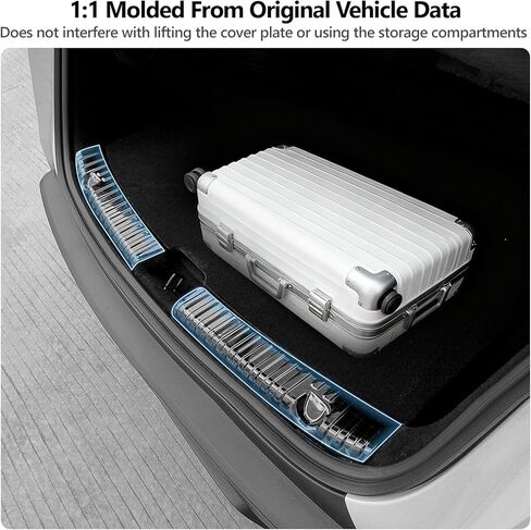 2PCS Stainless Steel Rear Trunk Bumper Guard Protector for Tesla Model Y Juniper 2025 Stainless Steel Door Sill Protector Trunk Protect Cover Car Interior Accessories(Not fit for Model Y Juniper 2026) in Saudi Arabia