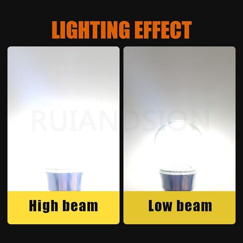 Ruiandsion LED لمبة دراجة نارية 10-30V غير قطبية 3014 39SMD شرائح مدمجة للسائق الأبيض Hi/Lo Beam لدراجة نارية الضباب ضوء حزمة من 2 in Kuwait