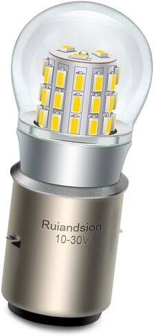 Ruiandsion LED لمبة دراجة نارية 10-30V غير قطبية 3014 39SMD شرائح مدمجة للسائق الأبيض Hi/Lo Beam لدراجة نارية الضباب ضوء حزمة من 2 in Kuwait
