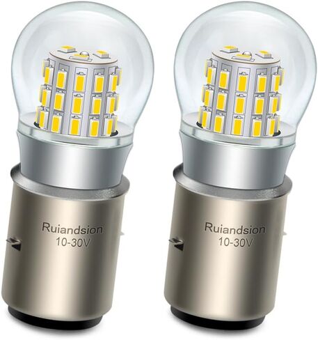 Ruiandsion LED لمبة دراجة نارية 10-30V غير قطبية 3014 39SMD شرائح مدمجة للسائق الأبيض Hi/Lo Beam لدراجة نارية الضباب ضوء حزمة من 2 in Kuwait
