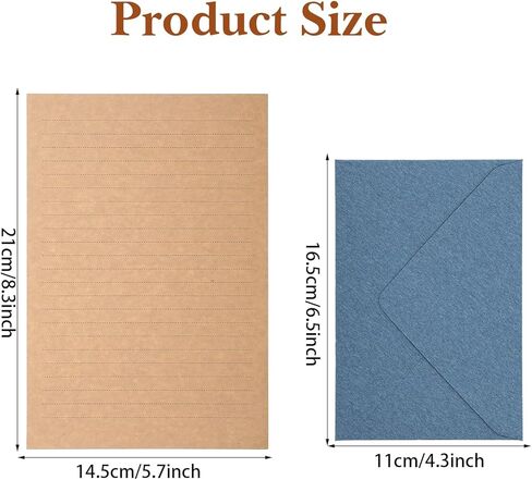 36 Pcs stationary letter and envelopes Set - Lake Blue Letter Paper and Envelopes 24pcs Writing Sheets + 12pcs 4x6 Envelope for Love Letters and Party Invitations Stationery Sets in Saudi Arabia