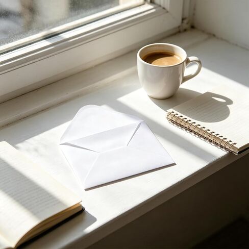 100Pcs Plain White Envelopes, Self-Seal V-Flap Envelopes for Invitations, Greeting Cards, Mailing, Office Use in Kuwait