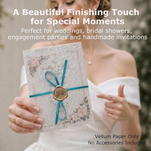 KEYIDE 100 Pack Pre-Folded Vellum Wraps for 5x7 Invitations, Translucent Wedding Invitation Sleeves, Elegant Vellum Jackets for Wedding Invitations and Bridal Shower Cards in Saudi Arabia