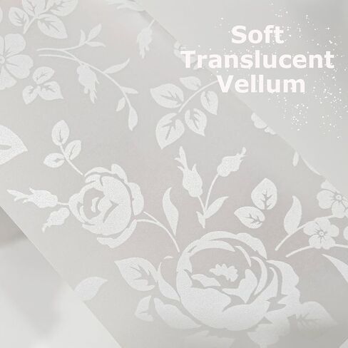 KEYIDE 100 Pack Pre-Folded Vellum Wraps for 5x7 Invitations, Translucent Wedding Invitation Sleeves, Elegant Vellum Jackets for Wedding Invitations and Bridal Shower Cards in Saudi Arabia