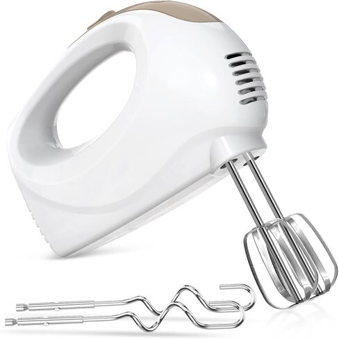 Kitchen Mixer Electric Handheld - Portable Hand Mixer Electric with 5 Stainless Steel Accessories Whisk, Food Beater for Whipping Mixing Cookies Cakes Eggs Dough in Kuwait