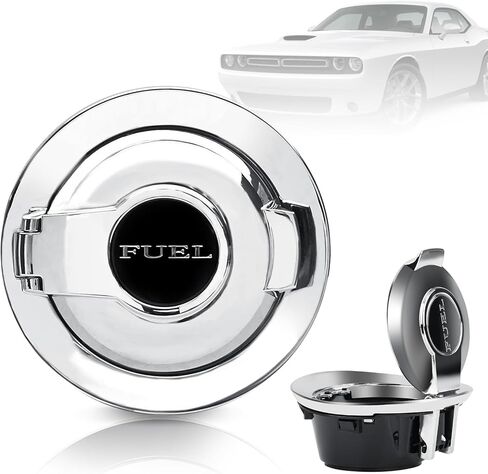 68250120AA Fuel Filler Door Cap Carbon Fibre Gas Fuel Door Cap Fit For 2008-2023 Dodge Challenger in Kuwait
