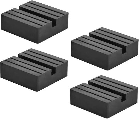 DEDC Square Jack Pad Universal Slotted Frame Rubber Frame Rail Protector Pinch Weld Protector (4 Pack) in Kuwait