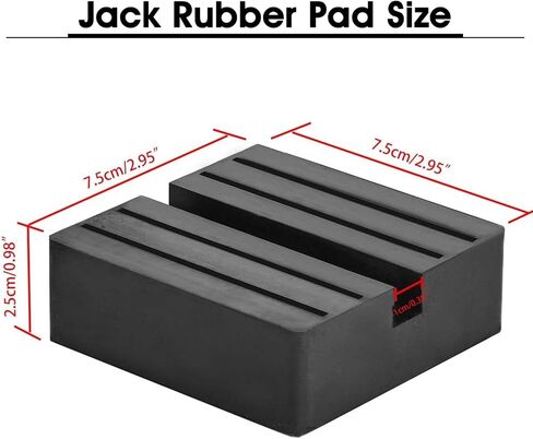 DEDC Square Jack Pad Universal Slotted Frame Rubber Frame Rail Protector Pinch Weld Protector (4 Pack) in Kuwait