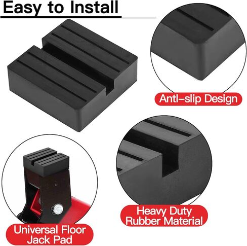 DEDC Square Jack Pad Universal Slotted Frame Rubber Frame Rail Protector Pinch Weld Protector (4 Pack) in Kuwait