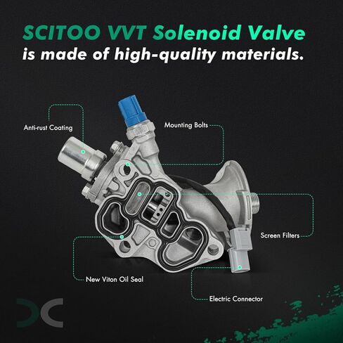 SCITOO VVT الملف اللولبي صمام 918-173 محرك توقيت الصمام المتغير (VVT) الملف اللولبي متوافق مع 2001 2002 2003 لـ Acura CL، 2001 2002 لـ Acura MDX، 2000 2001 2002 2003 لـ Acura TL in Kuwait