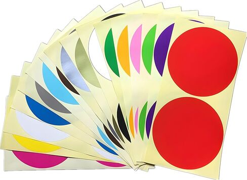 60 PCS Extra Large Red Dot Stickers 4 Inch Jumbo Round Color Coding Labels 4" Circle Sticky Dots 100 mm Big Huge Giant Blank Circular Price Label Sticker Sheets for Office Classroom Warehouse in Saudi Arabia