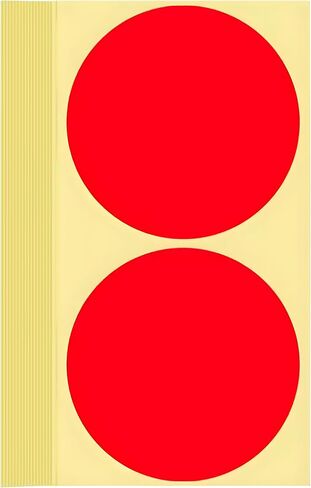60 PCS Extra Large Red Dot Stickers 4 Inch Jumbo Round Color Coding Labels 4" Circle Sticky Dots 100 mm Big Huge Giant Blank Circular Price Label Sticker Sheets for Office Classroom Warehouse in Saudi Arabia