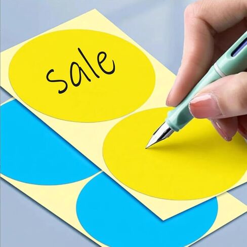 60 PCS Extra Large Red Dot Stickers 4 Inch Jumbo Round Color Coding Labels 4" Circle Sticky Dots 100 mm Big Huge Giant Blank Circular Price Label Sticker Sheets for Office Classroom Warehouse in Saudi Arabia