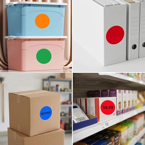 60 PCS Extra Large Red Dot Stickers 4 Inch Jumbo Round Color Coding Labels 4" Circle Sticky Dots 100 mm Big Huge Giant Blank Circular Price Label Sticker Sheets for Office Classroom Warehouse in Saudi Arabia
