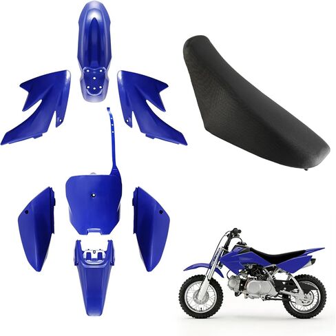 مجموعة بلاستيك ABS مع مقعد طويل متوافق مع Honda CRF70 CRF70F، بلاستيك دراجة ترابية أكثر سمكًا مع مقعد عالي المرونة، مجموعة ألواح الجسم للطرق الوعرة in Kuwait