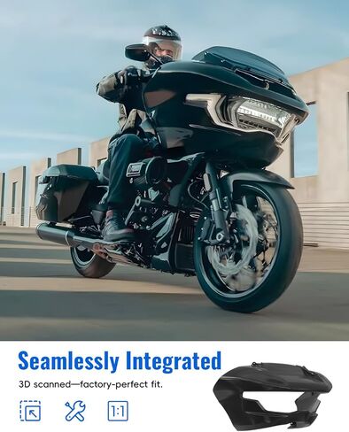 Front Outer Fairing for Road Glide 2024, Black Headlight Cover Inner Fairing Fit for Harley Touring CVO Road Glide 2023-2025 ST FLTRX FLTRXSTSE 2024-2025 Accessories,Matte Black in Saudi Arabia