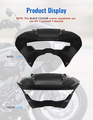 Front Outer Fairing for Road Glide 2024, Black Headlight Cover Inner Fairing Fit for Harley Touring CVO Road Glide 2023-2025 ST FLTRX FLTRXSTSE 2024-2025 Accessories,Matte Black in Saudi Arabia