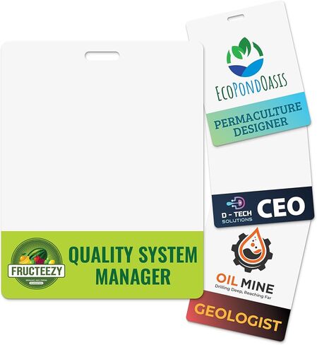 Customizable Badge Buddy with Image/Logo Upload - Personalized ID Card Backer for Healthcare, Office, and Events - Horizontal Orientation, Durable and Easy to Attach. Bulk Available in Saudi Arabia
