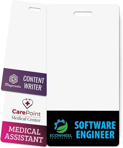 Customizable Badge Buddy with Image/Logo Upload - Personalized ID Card Backer for Healthcare, Office, and Events - Horizontal Orientation, Durable and Easy to Attach. Bulk Available in Saudi Arabia