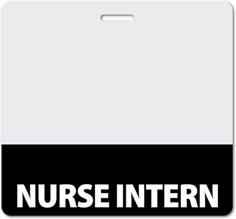 Nurse Intern Heavy Duty Horizontal Light Purple (1 Pack) - Spill & Tear Proof Cards - 2 Sided USA Printed Quick Role Identifier ID Tag Backer by BadgeZoo in Kuwait