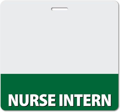 Nurse Intern Heavy Duty Horizontal Light Purple (1 Pack) - Spill & Tear Proof Cards - 2 Sided USA Printed Quick Role Identifier ID Tag Backer by BadgeZoo in Saudi Arabia