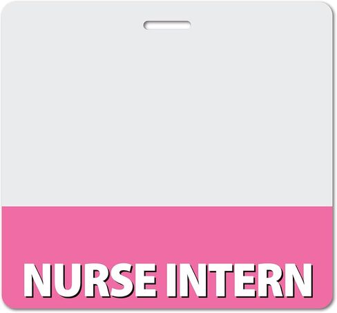 Nurse Intern Heavy Duty Horizontal Light Purple (1 Pack) - Spill & Tear Proof Cards - 2 Sided USA Printed Quick Role Identifier ID Tag Backer by BadgeZoo in Saudi Arabia