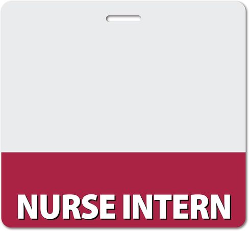 Nurse Intern Heavy Duty Horizontal Light Purple (1 Pack) - Spill & Tear Proof Cards - 2 Sided USA Printed Quick Role Identifier ID Tag Backer by BadgeZoo in Saudi Arabia