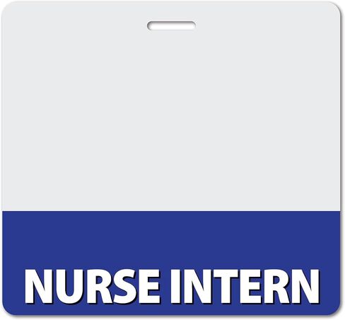 Nurse Intern Heavy Duty Horizontal Light Purple (1 Pack) - Spill & Tear Proof Cards - 2 Sided USA Printed Quick Role Identifier ID Tag Backer by BadgeZoo in Saudi Arabia