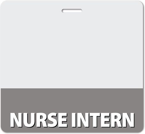 Nurse Intern Heavy Duty Horizontal Light Purple (1 Pack) - Spill & Tear Proof Cards - 2 Sided USA Printed Quick Role Identifier ID Tag Backer by BadgeZoo in Saudi Arabia