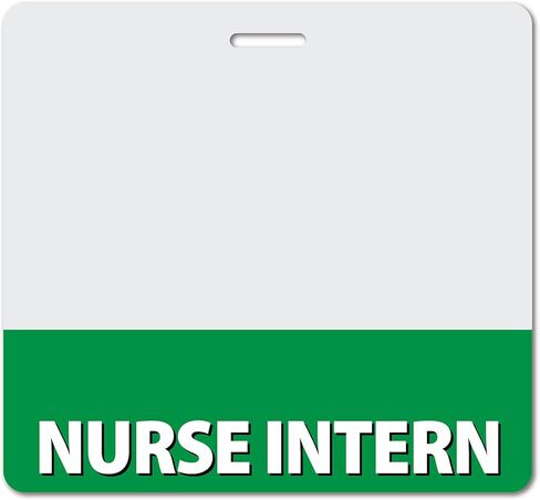 Nurse Intern Heavy Duty Horizontal Light Purple (1 Pack) - Spill & Tear Proof Cards - 2 Sided USA Printed Quick Role Identifier ID Tag Backer by BadgeZoo in Saudi Arabia