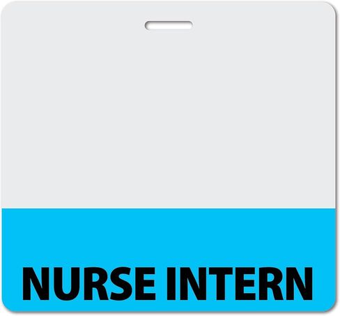 Nurse Intern Heavy Duty Horizontal Light Purple (1 Pack) - Spill & Tear Proof Cards - 2 Sided USA Printed Quick Role Identifier ID Tag Backer by BadgeZoo in Saudi Arabia