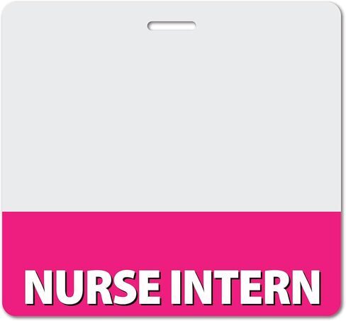 Nurse Intern Heavy Duty Horizontal Light Purple (1 Pack) - Spill & Tear Proof Cards - 2 Sided USA Printed Quick Role Identifier ID Tag Backer by BadgeZoo in Saudi Arabia