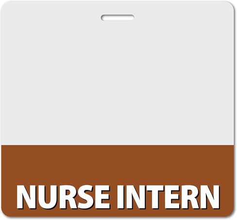 Nurse Intern Heavy Duty Horizontal Light Purple (1 Pack) - Spill & Tear Proof Cards - 2 Sided USA Printed Quick Role Identifier ID Tag Backer by BadgeZoo in Saudi Arabia