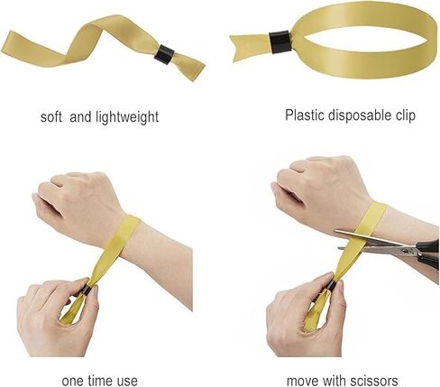 MEETOOT 50PCS White Disposable Double Layer Barbed Buckle Concert Festival Entrance Party Wristband Plastic Adjustable Clasp One Way Sliding Lock Length 15-20mm in Saudi Arabia