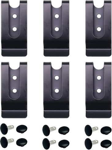 6PCS Metal Belt Buckle with Spring Hooks and 6 Rivets Leather DIY Accessories for Making Wallets Pouch Sheaths and Other Leather Goods Black in Kuwait