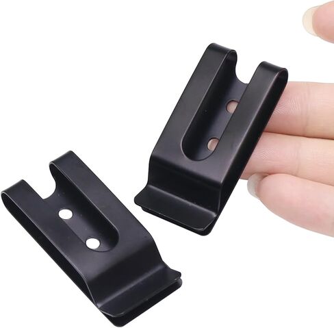 6PCS Metal Belt Buckle with Spring Hooks and 6 Rivets Leather DIY Accessories for Making Wallets Pouch Sheaths and Other Leather Goods Black in Kuwait