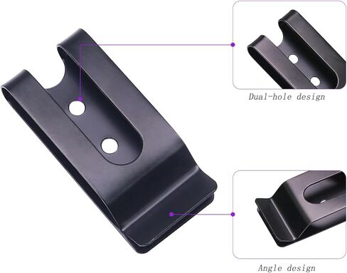 6PCS Metal Belt Buckle with Spring Hooks and 6 Rivets Leather DIY Accessories for Making Wallets Pouch Sheaths and Other Leather Goods Black in Kuwait