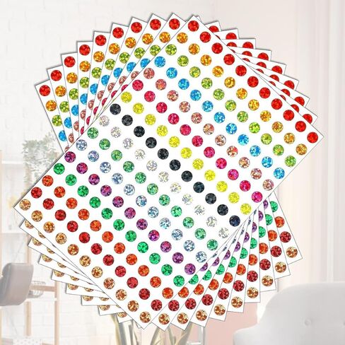 1760PCS Color Coding Lables 16 Colors Shiny Glitter Dot Self-Adhesive Stickers for Office, Classroom, Inventory Organization, Decorations(Multicolor-0.6cm) in Kuwait