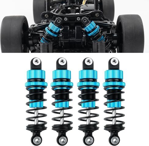 4PCS RC Shocks Front & Rear Shock Absorber Damper 62mm Upgrade Parts for 1/10 Tamiya TT02 RC Car (Red) in Kuwait