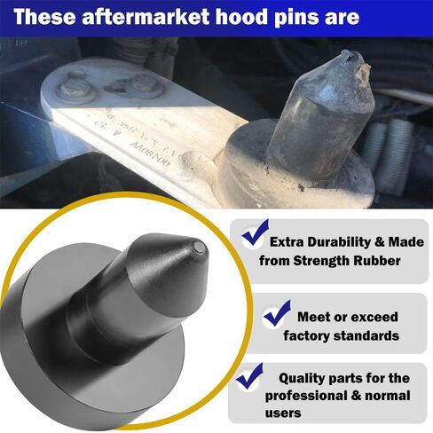 924-5410 Hood Pin Poly Kit fit for 2003-2010 Kenworth T2000 T600A T600 T800 W900 T400 T440 T450 T470 T660 Replace 924 5410, 2pcs in Kuwait