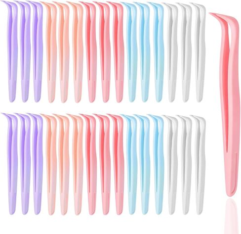 Plastic Tweezers, Small Craft Beads Tweezers Sticker Tweezers, Plastic Forceps for DIY Bead Making Baking Decoration, Bulk Precision Tweezers Set in Saudi Arabia