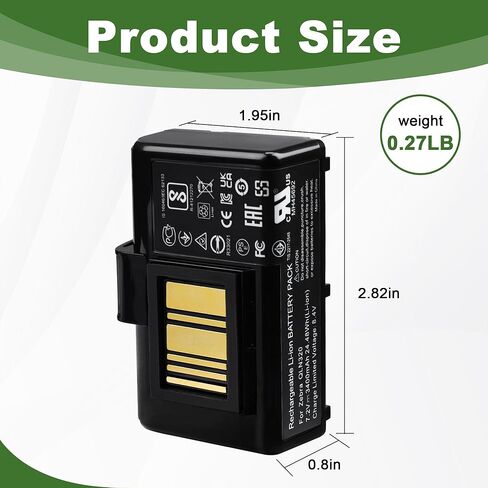 6 Pack for Zebra ZQ520 ZQ620 Battery Replacement - for Zebra Printer ZQ620 ZQ520 ZQ510 QLN320 QLN220 QLN220HC QLN320HC ZQ500 ZQ521 ZR628 ZR638 ZQ610 ZR658 ZR668 Upgrade Battery Lithium Ion 3400mAh in Kuwait