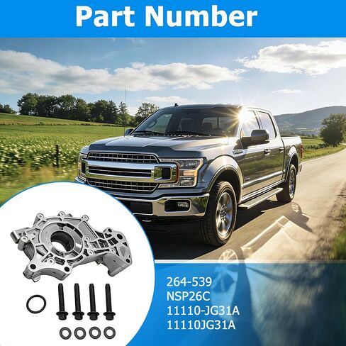 M390 Engine Oil Pump Compatible with Ford Edge Expedition Explorer F150 Mustang Police Sedan Taurus Transit 150 250 350 Lincoln Mks Mkt Mazda Cx-9 Mercury Sable 3.5L 3.7L in Kuwait