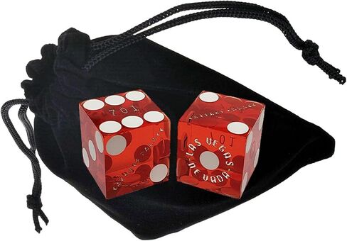 Wide Selection Genuine Las Vegas Casino Craps Dice Pairs with Matching Serial Numbers ... Plus Storage Pouch (Bally's - Purple Frosted) in Saudi Arabia