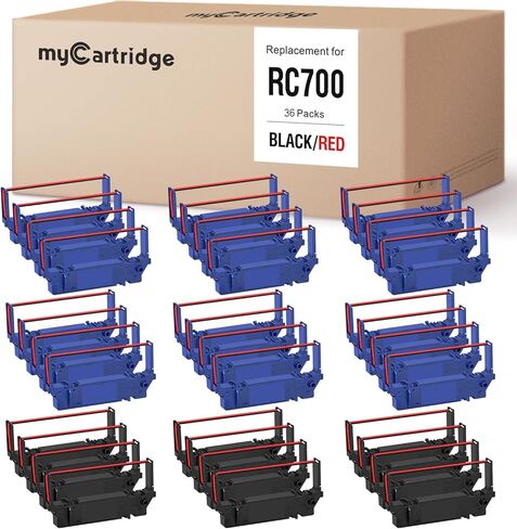 myCartridge 36-Pack SP700 High-Yield Ribbon Replacement Compatible for Star SP700 Printer Ribbon Black/Red, SP-700BR, RC-700BR, SP712, SP742 (Individually Packaged) in Kuwait