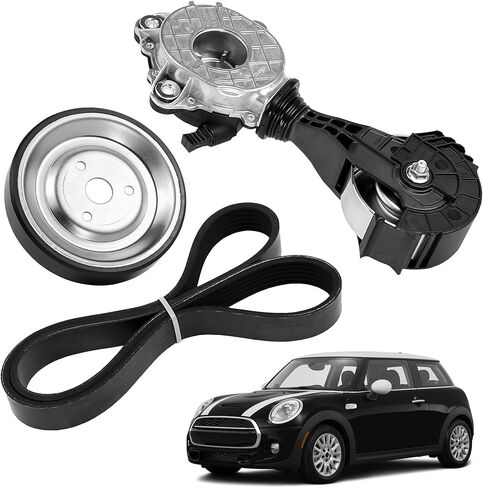 Drive Belt Tensioner Idler Assembly Friction Wheel Compatible with Mini Cooper Paceman Countryman L3 1.5L L4 1.6L 2.0L Replaces 11287598833 11287548848 11287571014 11517545958 11517619020 in Kuwait