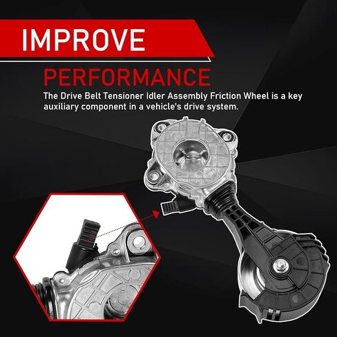 Drive Belt Tensioner Idler Assembly Friction Wheel Compatible with Mini Cooper Paceman Countryman L3 1.5L L4 1.6L 2.0L Replaces 11287598833 11287548848 11287571014 11517545958 11517619020 in Kuwait