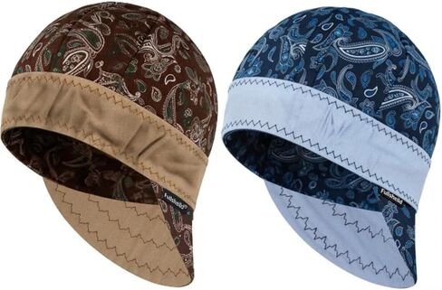 Fullsheild Reversible Welding Cap CAT2 Onesize Flame Resistant Cotton Welder Hat HRC 2 Hood FR High Crown Grey in Saudi Arabia