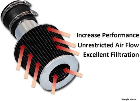Short Ram Air Intake Kit & Black Filter Combo Compatible for 2006-2008 Chevy Impala/Monte Carlo 3.5L / 3.9L V6 Engine in Saudi Arabia